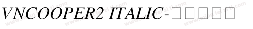 VnCooper2 Italic字体转换